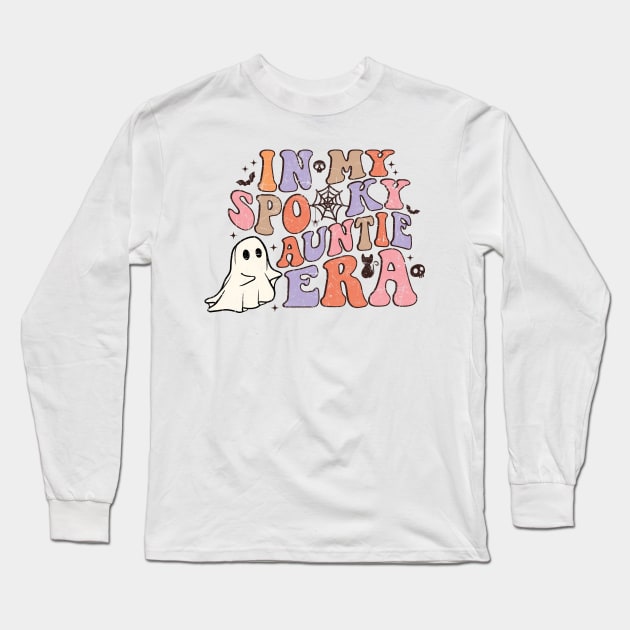 In My Spooky Auntie Era Retro Long Sleeve T-Shirt by hnmarart